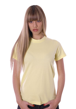 Svetlo zuta zenska majica sa okruglim izrezom